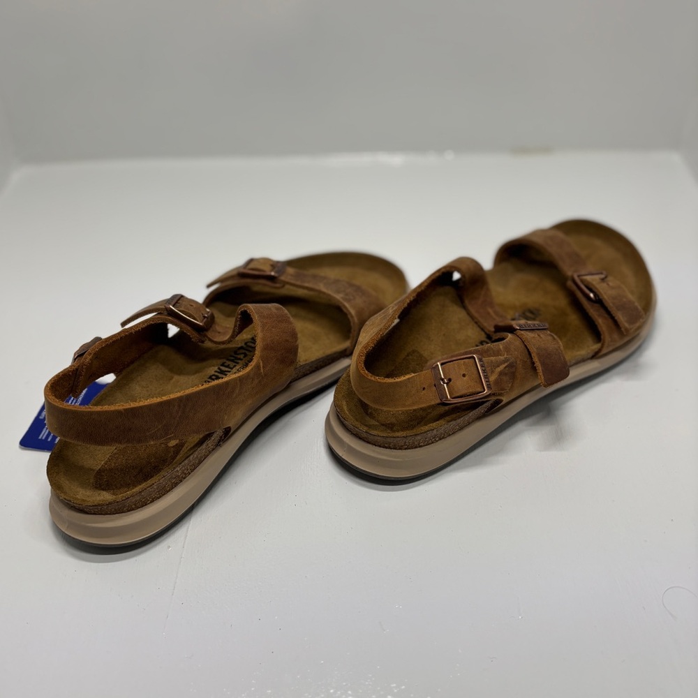 Birkenstock Milano Oiled Leather Sandals Brown EU 39 US Women’s 8–8.5 Backstrap - Picture 6 of 12